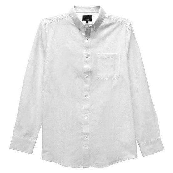WEIV White Long Sleeve Shirt for Men, a stylish choice in long sleeve menswear fashion