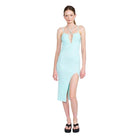 Emory Park mint midi dress for women with a stylish side slit and strappy neckline
