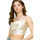 Miss Me Cowl Tie-Back Crop Top - VacationGrabs