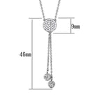 Modern rhodium pendant necklace featuring a stylish design with elegant drop details