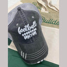Ocean and 7th Gray Hat with 'Football Mom' Design, Ideal for Mom Sports Accessories