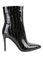 Momoa Patent Pu High Heeled Ankle Boot - VacationGrabs