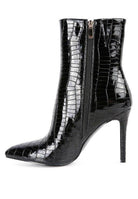 Momoa Patent Pu High Heeled Ankle Boot - VacationGrabs