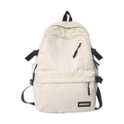VacationGrabs nylon backpack for travel with multiple pockets and adjustable straps in beige color