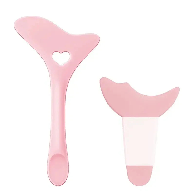 Pink multi-functional eyeliner stencil for precise makeup application