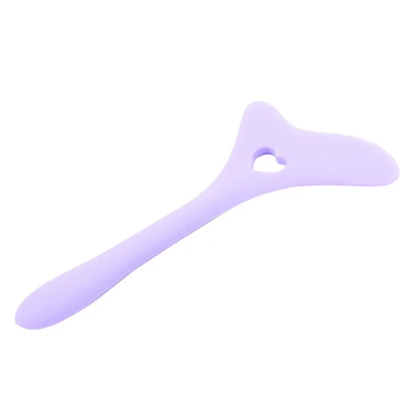 Purple silicone multi-functional eyeliner stencil for easy makeup application