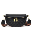 Myra Quilted Genuine Leather Crescent Sling Bag - VacationGrabs