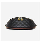 Myra Quilted Genuine Leather Crescent Sling Bag - VacationGrabs