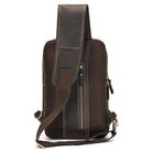 Natural Leather Chest Pack Leather Shoulder Bag - VacationGrabs