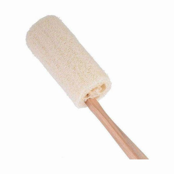 BeNat natural loofah bath brush with a wooden handle for effective and eco-friendly exfoliation