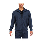 Navy Blue Marbled Light Weight Active Track Jacket - VacationGrabs