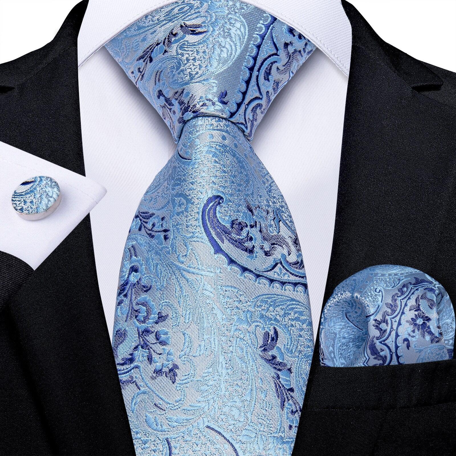 Men's Accessories - Ties Neck Tie Set Handkerchief Cufflinks Gift For Men