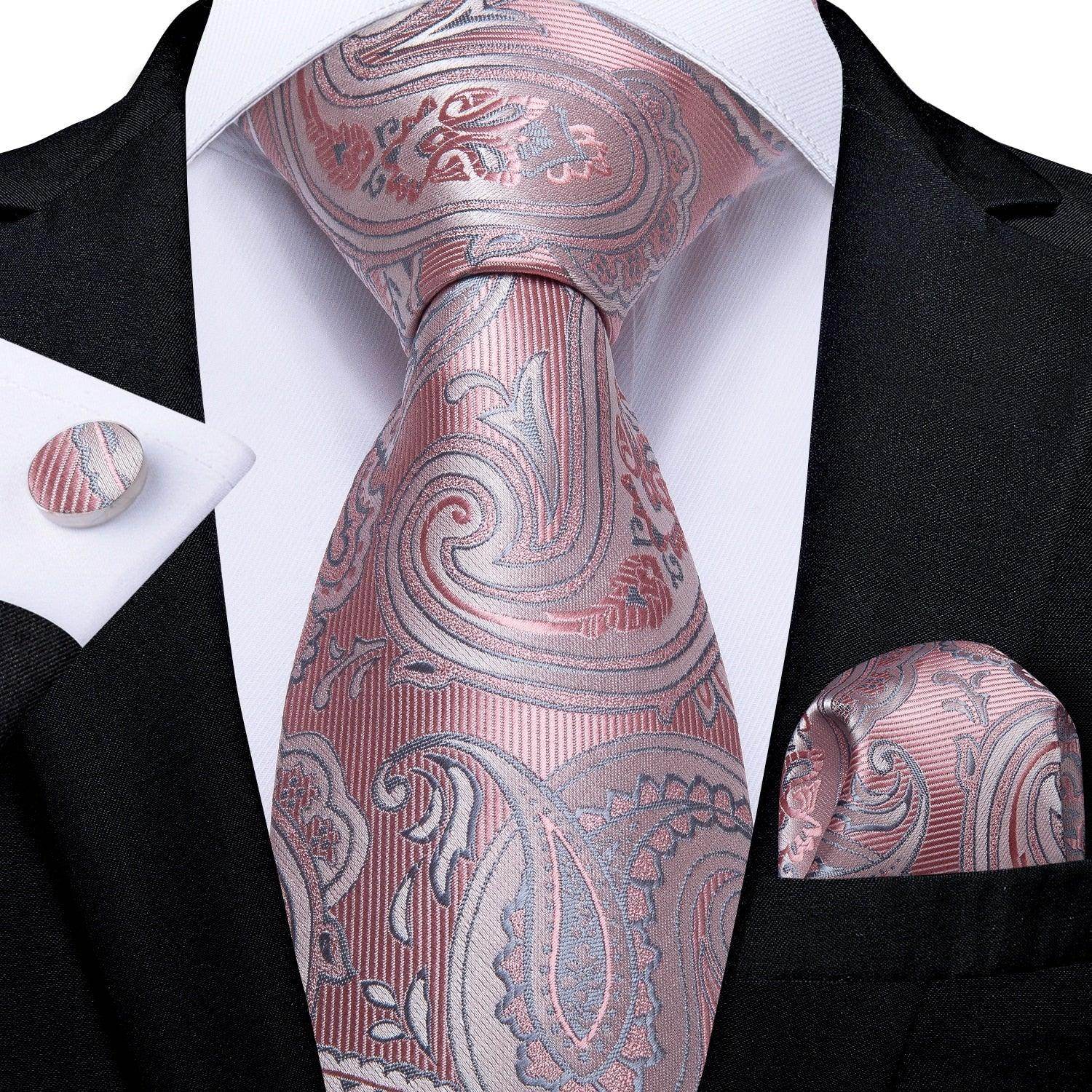 Men's Accessories - Ties Neck Tie Set Handkerchief Cufflinks Gift For Men