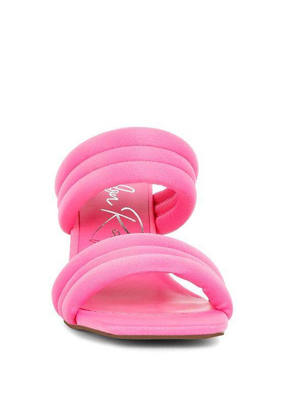 Crush Quilted Straps Spool Heeled Sandals - VacationGrabs