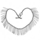 VacationGrabs no plating stainless steel choker with sleek design and tassel accents for women