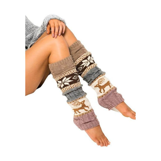 Nordic Snowflake Leg Warmers - VacationGrabs
