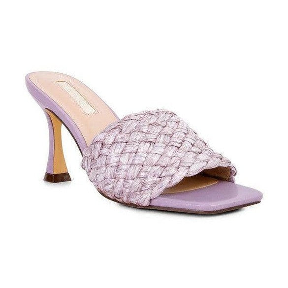 Ny Tour Braided Strap Heeled Sandals - VacationGrabs