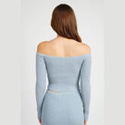 Off Shoulder Long Sleeve Knit Top - VacationGrabs