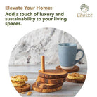 Olive Wood Coaster Set with Holder -7 Pcs - VacationGrabs