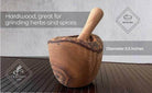 Olive Wood Rustic Mortar and Pestle - VacationGrabs