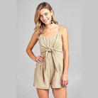 Ivory Felix women's one-piece romper with open back and tie detail for a trendy summer look