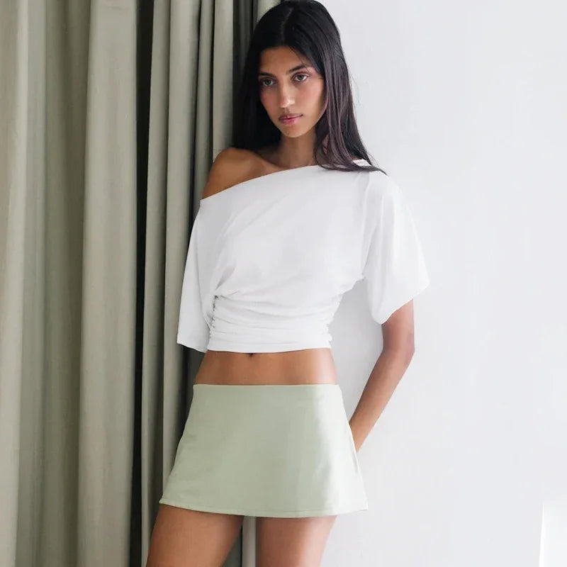 Women's white one shoulder tops, casual and stylish for everyday wear