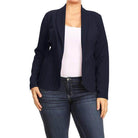 Open Front Long Sleeves Waist Length Blazer Jacket - VacationGrabs
