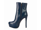 Orion High Heeled Croc Ankle Boot - VacationGrabs