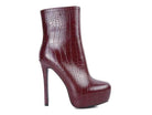 Orion High Heeled Croc Ankle Boot - VacationGrabs
