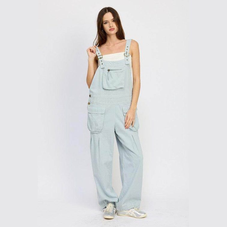 Oversized Cargo Overalls - VacationGrabs