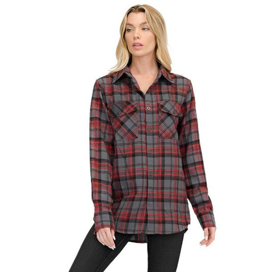 Oversized Plaid Flannel - VacationGrabs
