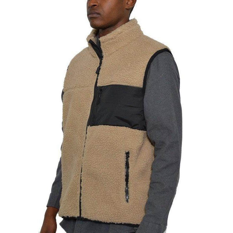 Padded Sherpa Fleece Vest - VacationGrabs