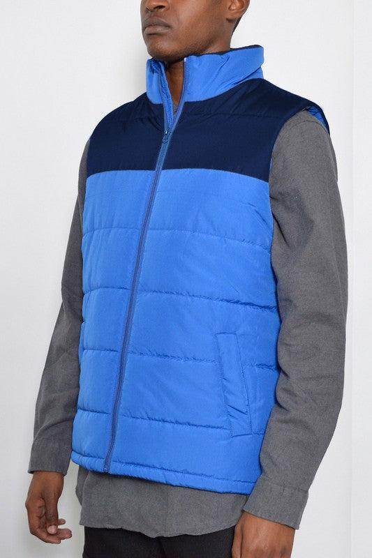 Padded Winter Two Tone Vest - VacationGrabs