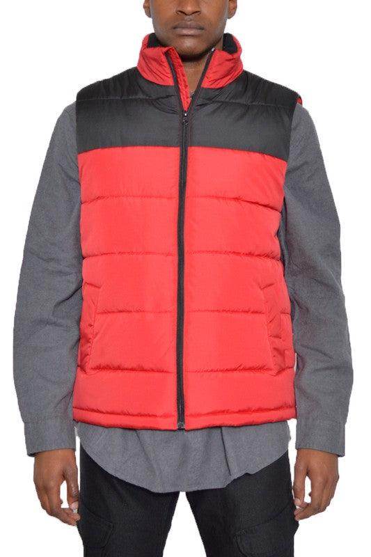 Padded Winter Two Tone Vest - VacationGrabs