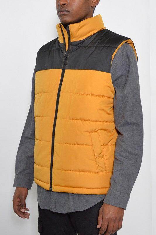 Padded Winter Two Tone Vest - VacationGrabs