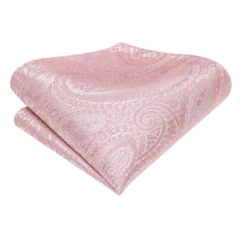 Elegant pink paisley necktie for weddings, perfect accessory for formal events and special occasions