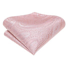 Elegant pink paisley necktie for weddings, perfect accessory for formal events and special occasions