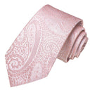 Elegant pink paisley necktie for weddings, adding style to formal attire