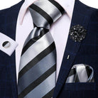 Paisley Neckties With Brooch Silk Elegent Wedding Tie For - VacationGrabs