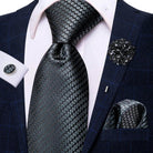 Paisley Neckties With Brooch Silk Elegent Wedding Tie For - VacationGrabs