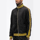 Pattern Trim Velour Track Jackets - VacationGrabs