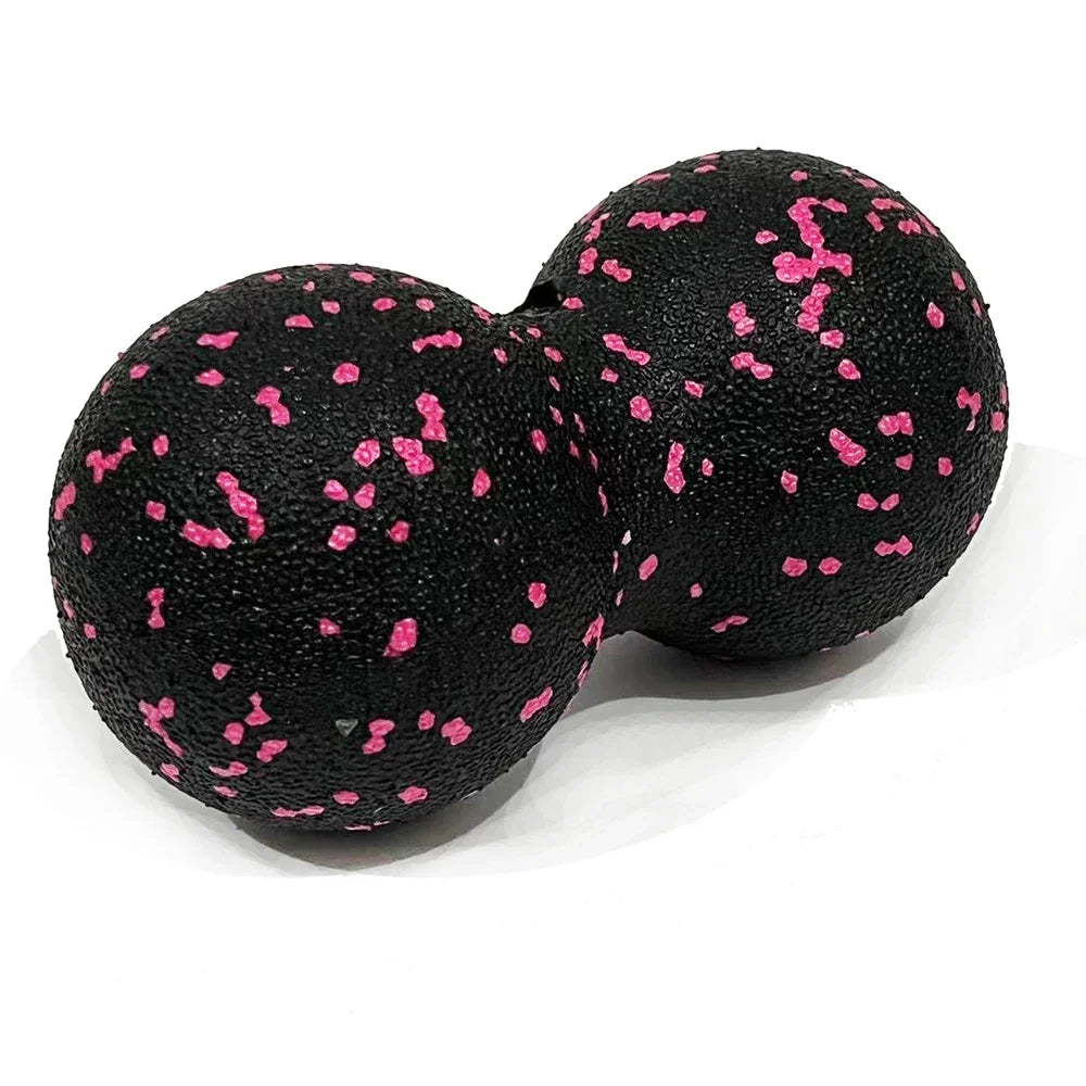 Black and pink peanut massage ball for muscle relaxation