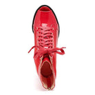 Peepque Peep Toe Lace-Up Booties - VacationGrabs