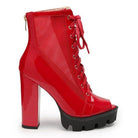 Peepque Peep Toe Lace-Up Booties - VacationGrabs