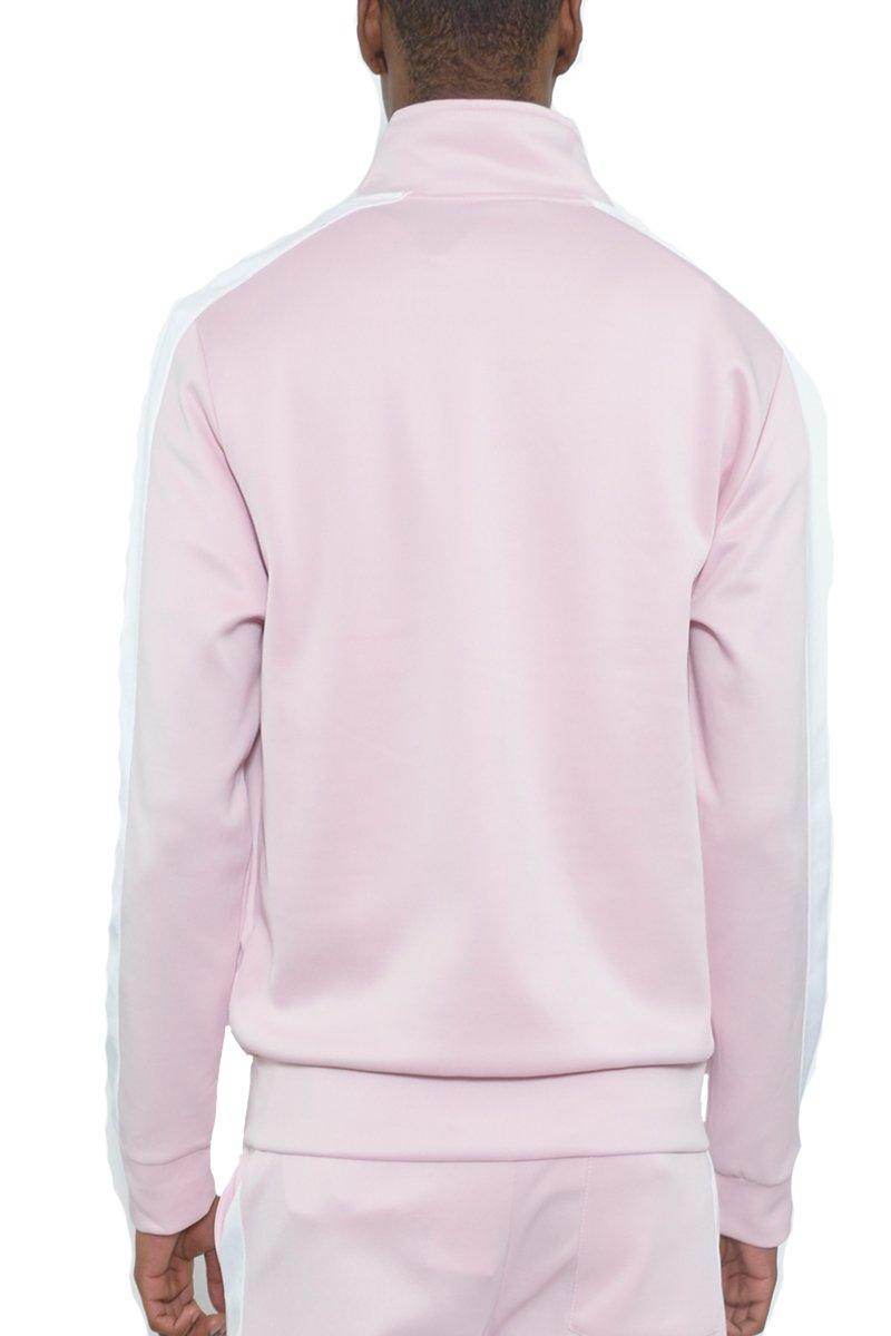 Pink Single Stripe Track Jacket - VacationGrabs