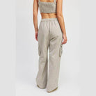 Pinstripe Cargo Pants With Waist Drawstring - VacationGrabs