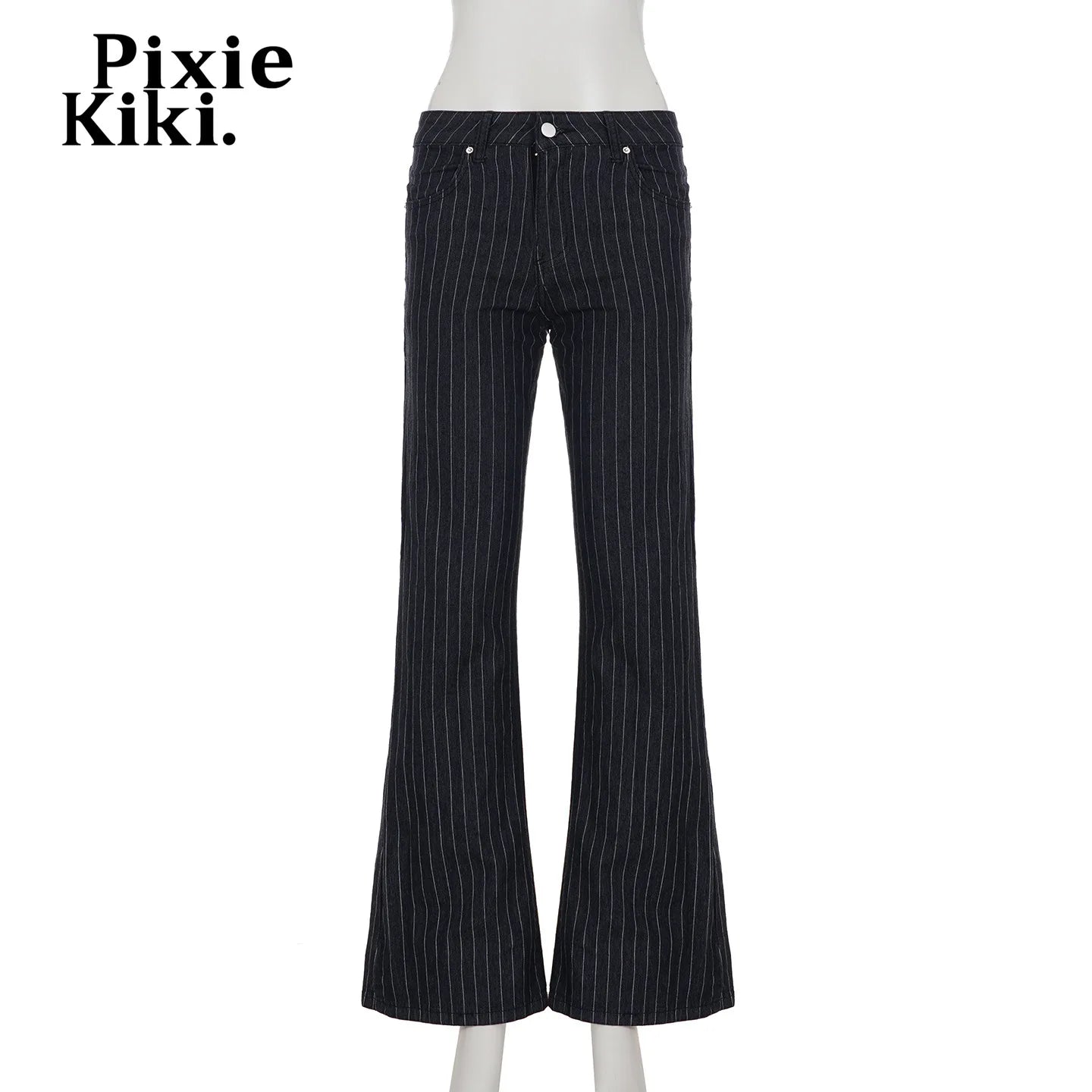 Women's striped bootcut jeans boots, perfect for casual outings