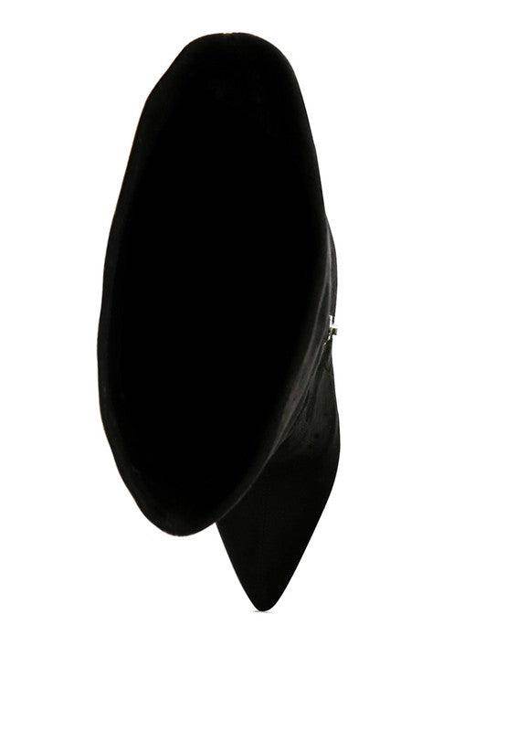 Playdate Pointed Toe High Heeled Calf Boot - VacationGrabs