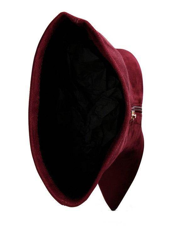 Playdate Pointed Toe High Heeled Calf Boot - VacationGrabs