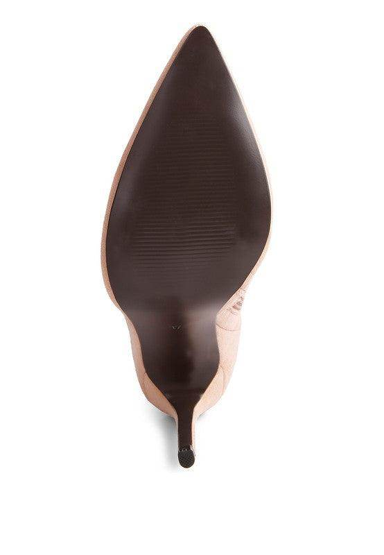 Playdate Pointed Toe High Heeled Calf Boot - VacationGrabs